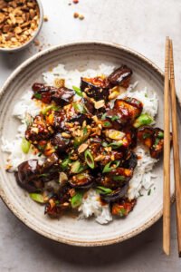 GOCHUJANG EGGPLANT WITH JASMINE RICE